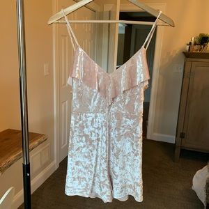 shiny cream romper